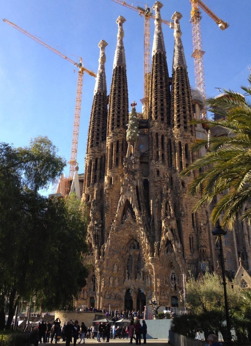 Alltägliches Bild der Sagrada Família.