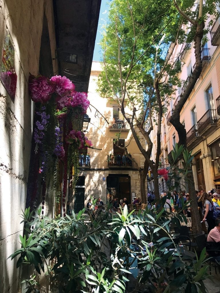 Strassen zur Blumenschau in Girona - Temps de Flors