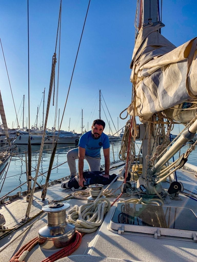 Sailor despeja la cubierta
