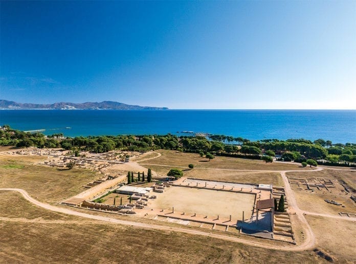 san marti de empúries, ruinas, dron, costa brava