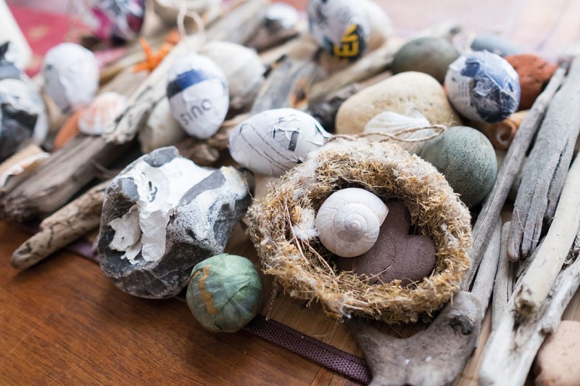 Strandstilleren für die Ostertafel