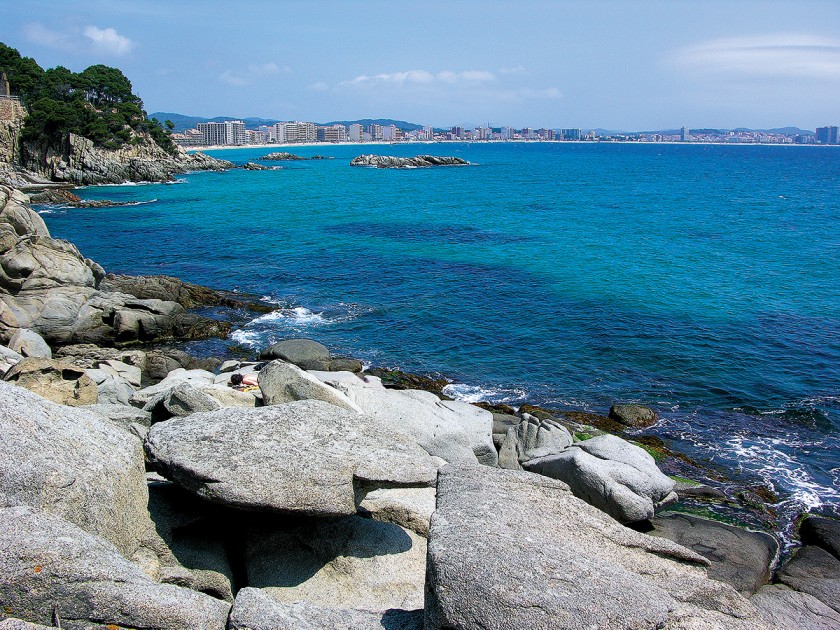 Blick auf Palamos zwischen Calonge und Platja d'Aro