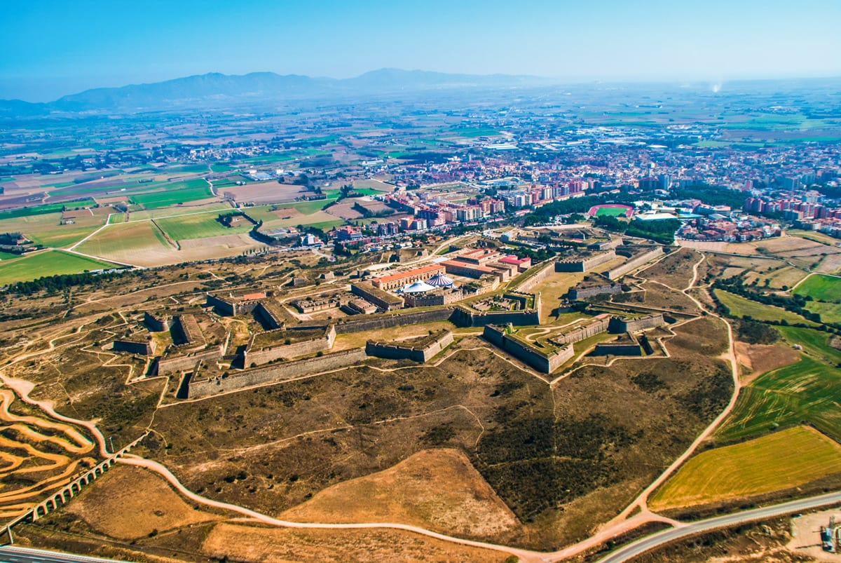 Luftaufnahme der Festung - Castell de Sant Ferran in Figueres